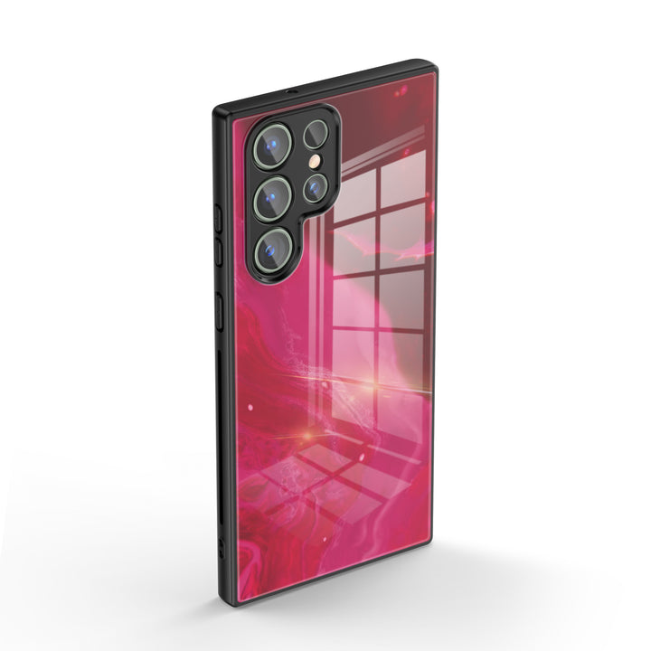 "  Fuchsia " | Samsung Tempered Glass Case