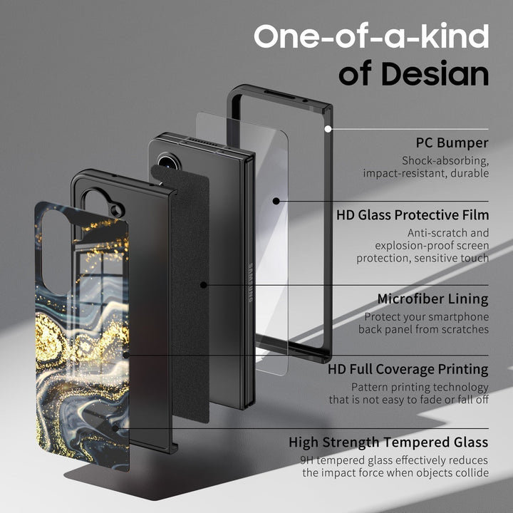 " Quicksand " | Samsung Tempered Glass Case