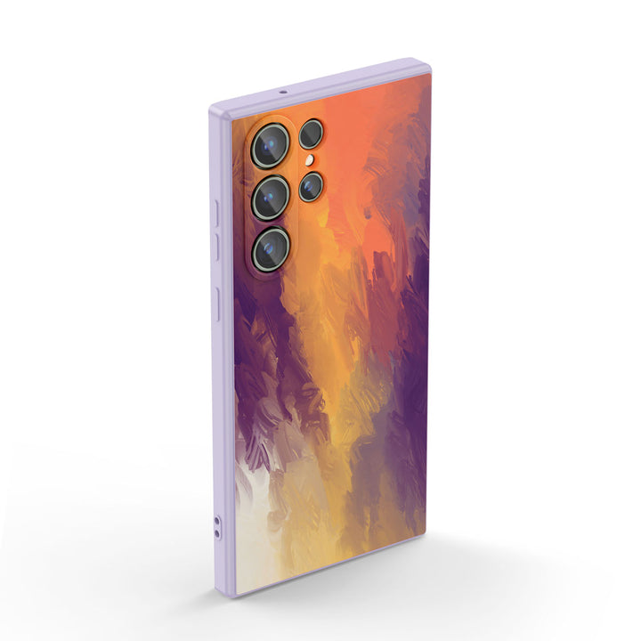 " Orange Purple " | Samsung Liquid Silicone Case