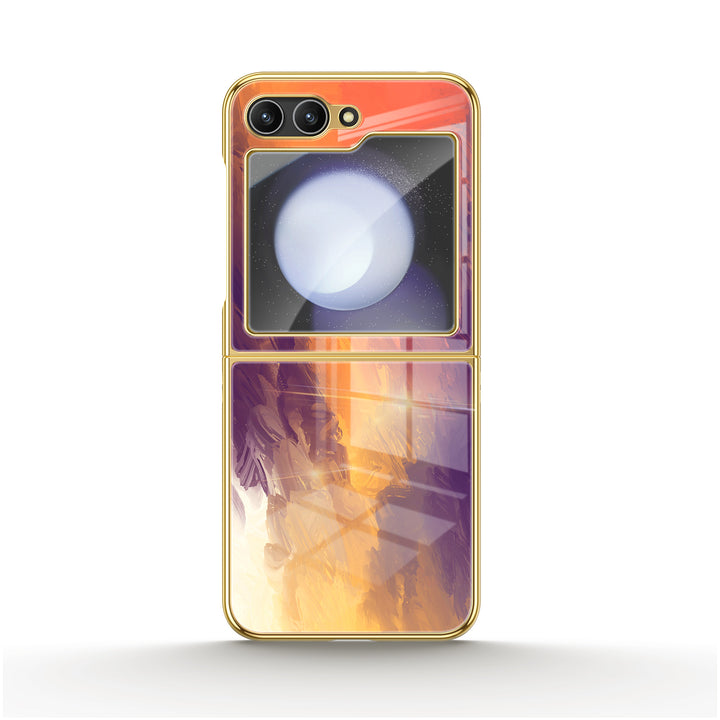 " Orange Purple " | Samsung Electroplated Glass Case