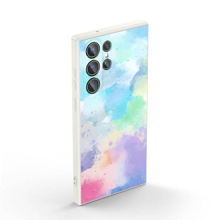 Samsung Watercolor  Series | " Ice Cream " Tempered Glass Phone Case