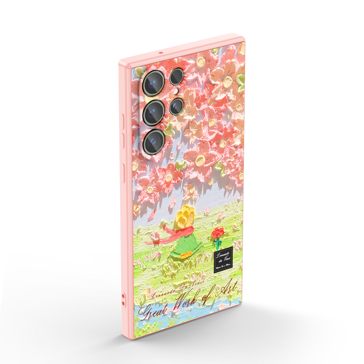 Samsung Oil Painting Series |  " The Little Prince-Cherry Blossoms " Tempered Glass Phone Case