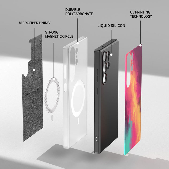 Samsung Dark Style Series | " Bumblebee " Tempered Glass Phone Case