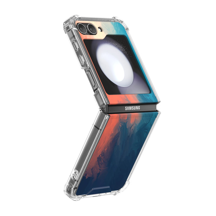 " Blue Orange " | Samsung Electroplated Glass Case