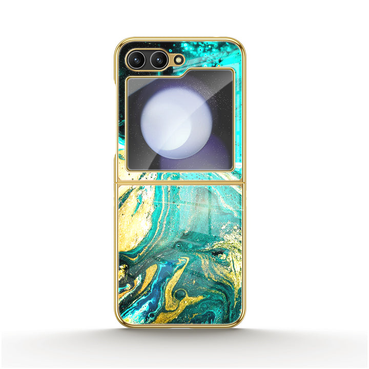 " Green Tears on the Beach " | Samsung Electroplated Glass Case