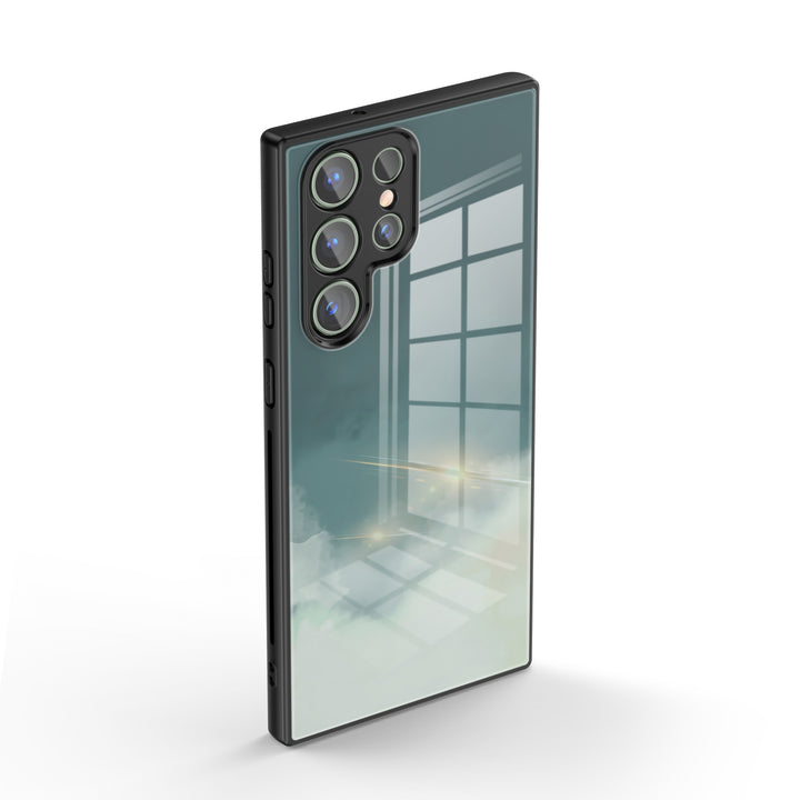 " Foggy Green " | Samsung Tempered Glass Case