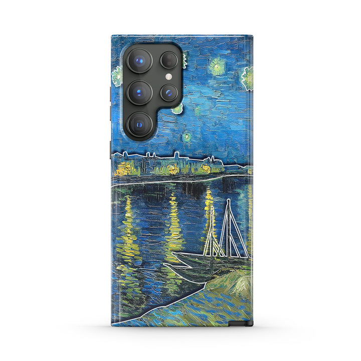 Samsung Oil Painting Series |  " Starry Night Over the Rhône " Liquid Silicone Phone Case