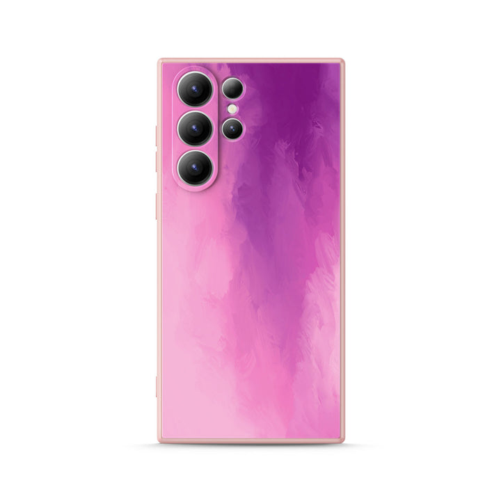 Samsung Watercolor  Series | " Purple Powder " Tempered Glass Phone Case