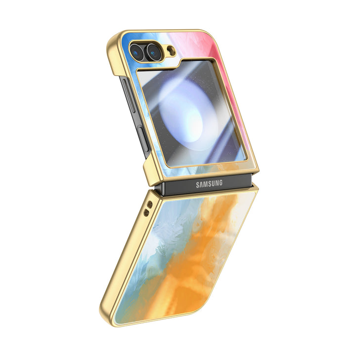 " Pebble Color " | Samsung Electroplated Glass Case