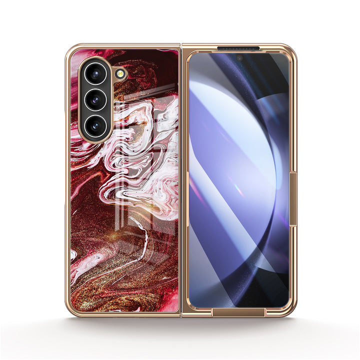 " Gilt Red " | Samsung Tempered Glass Case