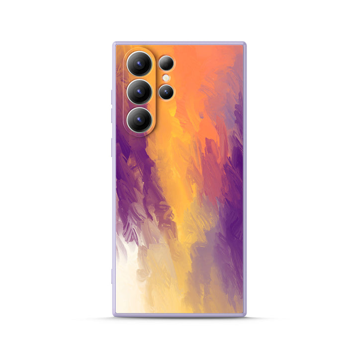 " Orange Purple " | Samsung Liquid Silicone Case