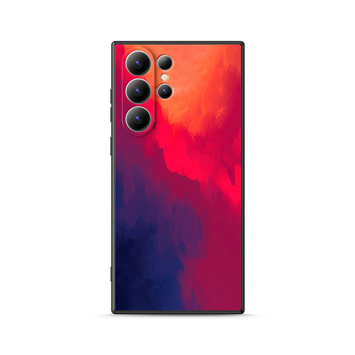 Samsung Watercolor  Series |  " Fiery Red " Liquid Silicone Phone Case