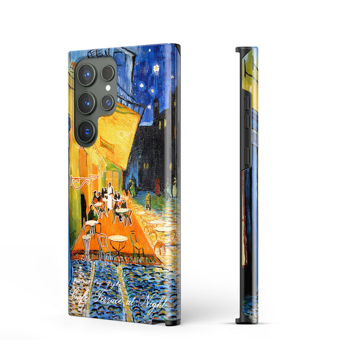 Samsung Oil Painting Series |  " Cafe Terrace At Night " Tempered Glass Phone Case