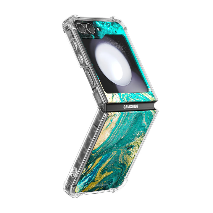 " Green Tears on the Beach " | Samsung Electroplated Glass Case