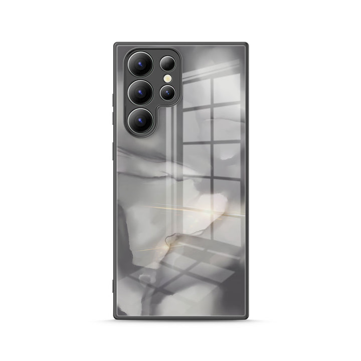 " Foggy Black " | Samsung Tempered Glass Case