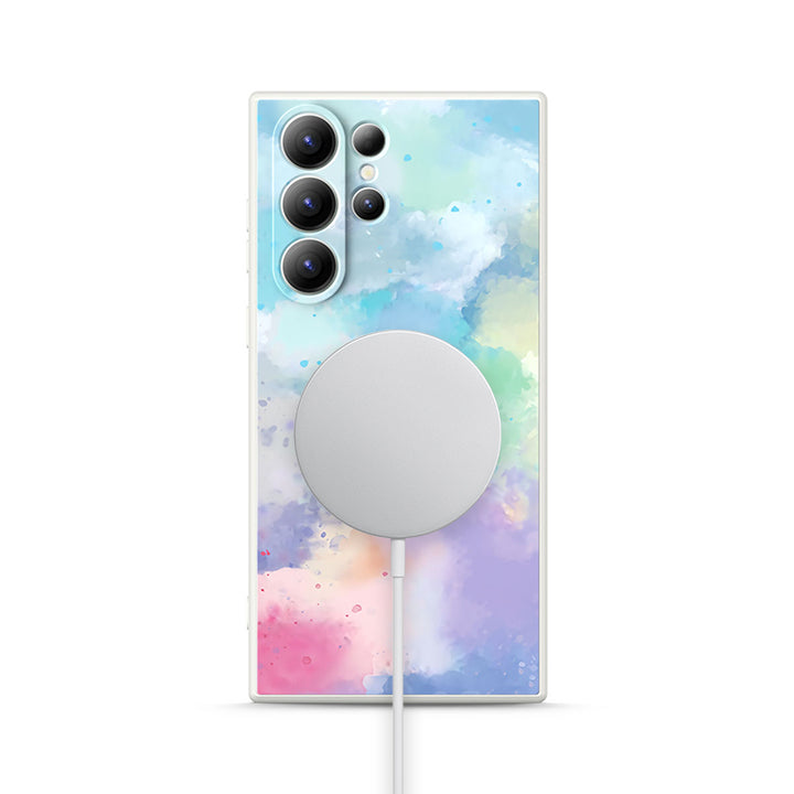 Samsung Watercolor  Series | " Ice Cream " Tempered Glass Phone Case