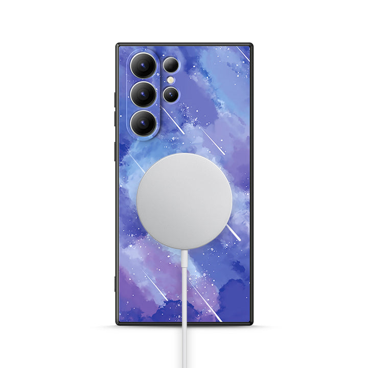 Samsung Watercolor  Series | " Night Sky " Tempered Glass Phone Case