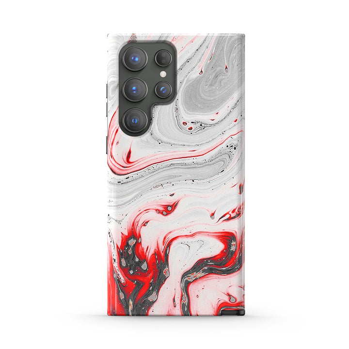 Samsung Dark Style Series | " Red-Ash " Liquid Silicone Phone Case