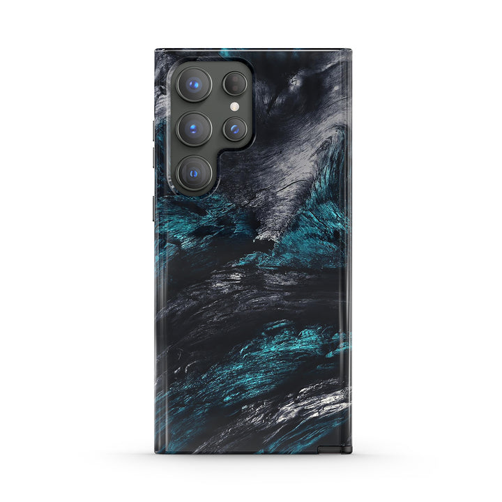 Samsung Dark Style Series | " Volcanic Ash-Ember " Tempered Glass Phone Case